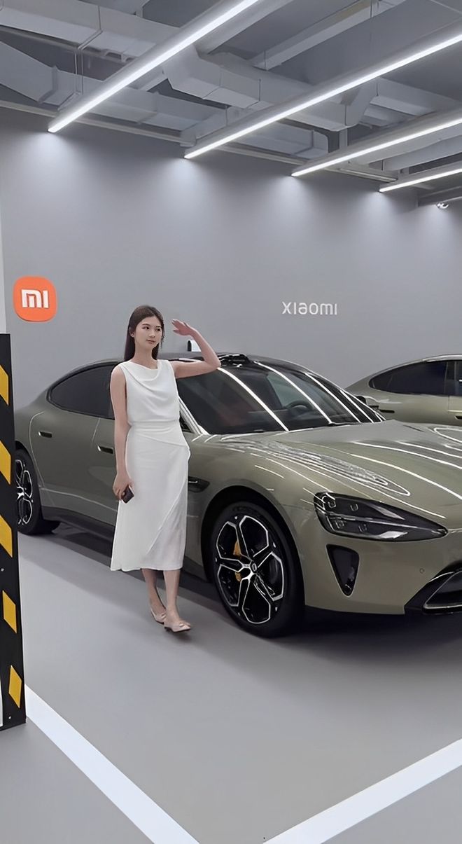 质量都这么高的吗？仙女也就长这样吧J9数字平台小米SU7的美女车主(图5)